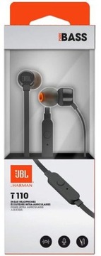 ОРИГИНАЛЬНЫЕ НАУШНИКИ-ВКЛАДЫШИ JBL T110, черные