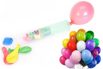 Balony z pompką 25szt mix kolorów impreza urodziny
