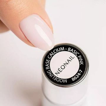 Neonail Baza hybrydowa Modeling Base Calcium Basic Pink 7,2ml + PILNIK