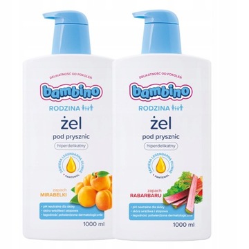 Żel pod prysznic BAMBINO RODZINA 2x1000ml