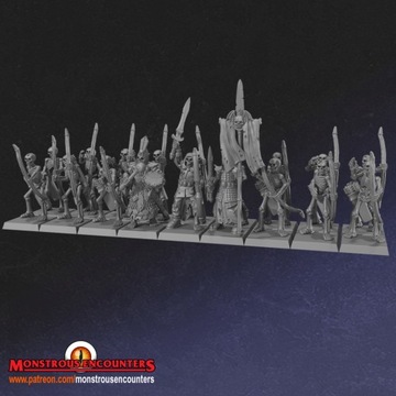 Skeleton Archers Unit 17x + CMD 3x - Monstrous Enc