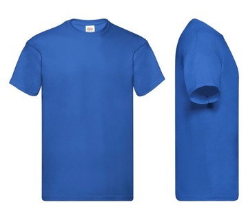 T-SHIRT KOSZULKA FRUIT OF THE LOOM royal blue L