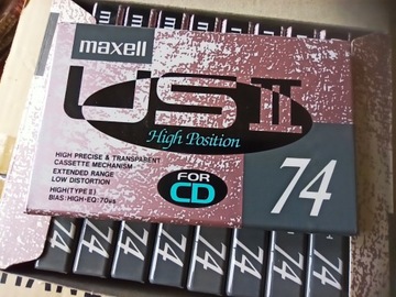 Maxell US II 74 1990r. NOWA 1szt, Japan