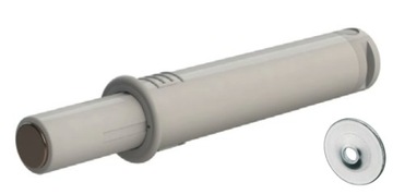 HAFELE ODBOJNIK PUSH KRÓTKI SZARY Z MAGNES +PŁYTKA