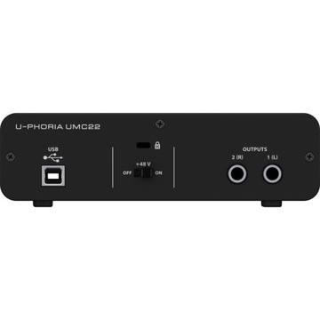 USB-ИНТЕРФЕЙС BEHRINGER UMC 22 С ПРЕДУСИЛИТЕЛЕМ MIDAS