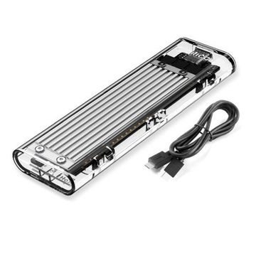 Корпус ORICO M.2 SSD для типа C. Прозрачный внешний корпус, серебристый