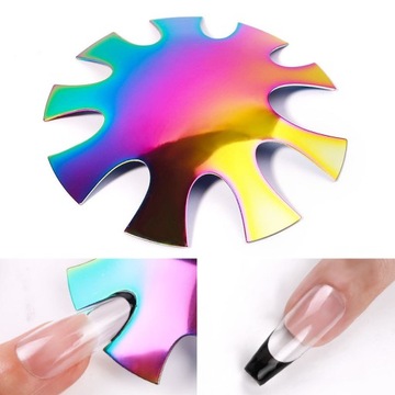 Metalowy szablon do french manicure