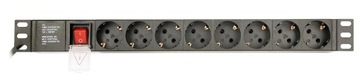 Listwa zasilająca do szaf Rack (PDU) Gembird EG-PDU-014-C14 wtyk C14 1U (3m