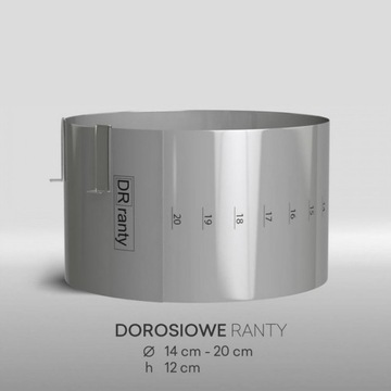 Rant cukierniczy okrągły h12 , 14-20 cm Dorosiow