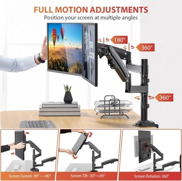 Держатель монитора для двух мониторов до 32 дюймов до 12 кг VESA 75х75 100х100