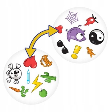 GRA DOBBLE SPOT IT GRA KARCIANA LOGICZNA KARTY W PUDEŁKU