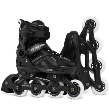 Регулируемые фигурные коньки 2 в 1 RAVEN Pulse Black 37-40