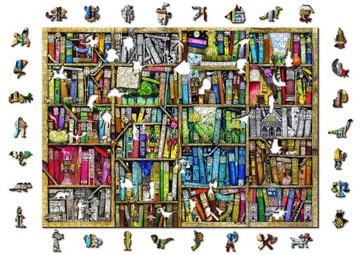 Puzzle Drewniane Bookshelf 1000 +10 elementów