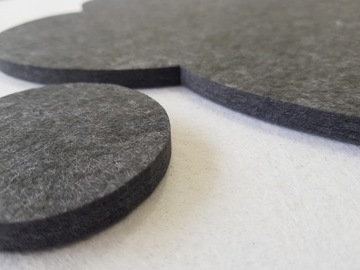 Tablica korkowa, filc poliestrowy, chmurka, kolory