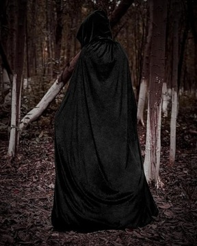 Накидка с капюшоном Костюм Вампира Велюр Маскировка 130см M Черный