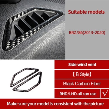PRO SUBARU BRZ TOYOTA 86 2013-2020 Z VLÁKNA  UHLÍKOVÉ
