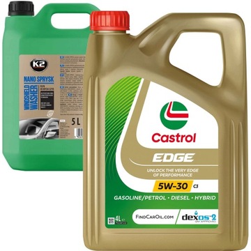 Olej Castrol Edge 5W-30 C3 4L + K2 Nano Sprysk 5L