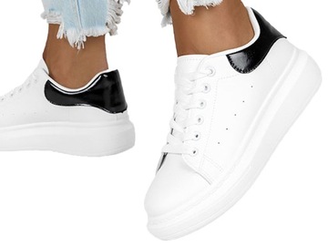 MODNE SNEAKERSY BUTY SPORTOWE LEKKIE PLATFORMA 36