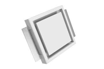 ANEMOSTAT DO POMALOWANIA GIPSOWY 125 mm UNIWERSALNY KWADRAT ERGOVENT KVADRO