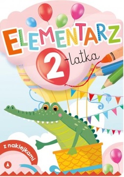 Elementarz 2-latka ćw książeczka z naklejkami, Książka dla 2 latka