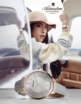 zegarek damski Adriatica A3130.1263Q na skórzanym pasku malutki klasyczny