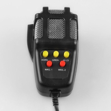 DC12V Alarm samochodowy Policja Ogień Głośny głośnik PA Syrena Klakson MIC