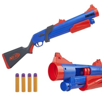 PISTOLET NERF FORTNITE PISTOLET SHOTGUN PUMP SG MEGA F0318 + 4 STRZAŁKI
