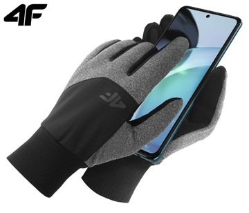 МУЖСКИЕ И ЖЕНСКИЕ ЗИМНИЕ ПЕРЧАТКИ ДЛЯ СМАРТФОНА 4F SOFTSHELL M