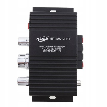 Черный алюминиевый автомобильный усилитель Bluetooth