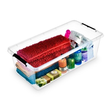 Большой контейнер объемом 55 л с крышками на колесах SimpleStore 1822.