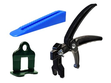 СИСТЕМА ВЫРАВНИВАНИЯ ПЛИТКИ 500 ЗАЖИМОВ 100 КЛИНОВ ЗАЖИМНЫЕ ЩИПЦЫ 1 ММ