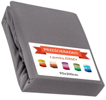 Prześcieradło JERSEY z GUMKĄ 90x200 cm GRUBE