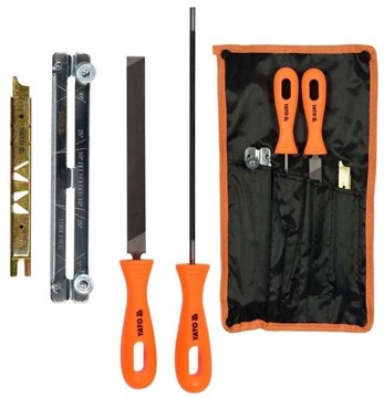 КОМПЛЕКТ ДЛЯ ОСТРОЙ ЦЕПИ YATO, КРУГЛЫЙ НАПИЛЬНИК 4 ММ, ПЛОСКИЙ КАЛИБР, 4 шт.