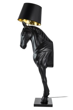 Lampa podłogowa KOŃ HORSE STAND M czarna - włókno