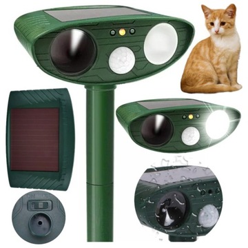 ОТПУСКАТЕЛЬ ЖИВОТНЫХ ДЛЯ КОШЕК СОБАК ПТИЦ КАБАНОВ СОЛНЕЧНАЯ + детектор движения
