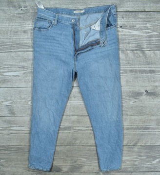 LEVIS High Waisted Straight Jeansy Damskie W34 L31