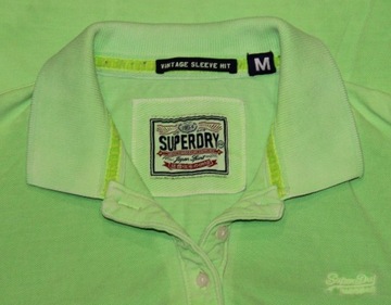 KOSZULKA polo męska zielona SUPERDRY rozm. M