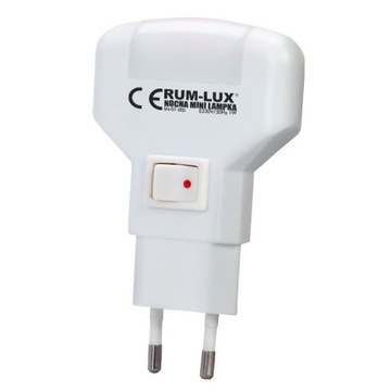 LAMPKA NOCNA MINI POZIOMA LED BIAŁA DO GNIAZDKA