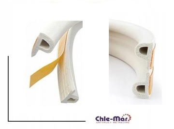 USZCZELKA GUMOWA OKIEN DRZWI 9x5,5 mm BRĄZ P 100m