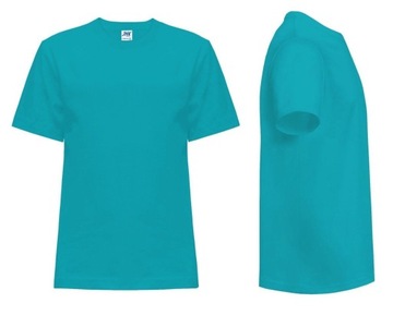 T-SHIRT DZIECIĘCY koszulka JHK TSRK-150 turkus 7-8 TU 128