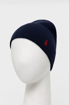 Czapka zimowa męska POLO RALPH LAUREN granatowa z logo