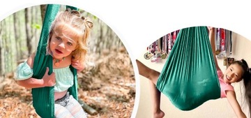 ДЕТСКИЕ КАЧЕЛИ-ГАМАКИ СЕНСОРНЫЕ АКРОБАТИЧЕСКИЕ ЙОГА-ОБЕРТЫВАНИЯ + КРЕПЛЕНИЕ