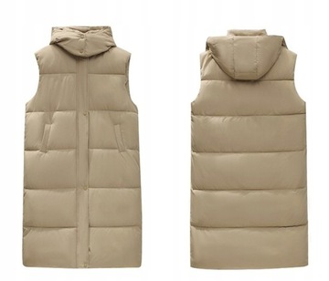 ЖЕНСКИЙ СТЕГАНЫЙ ЖИЛЕТ С РУКАВАМИ ДЛИННЫЙ M/2XL