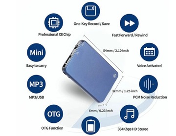МИНИ-ДИКТОФОН НЕБОЛЬШОЙ ШПИОНСКОЙ ОШИБКИ 32 ГБ HQ