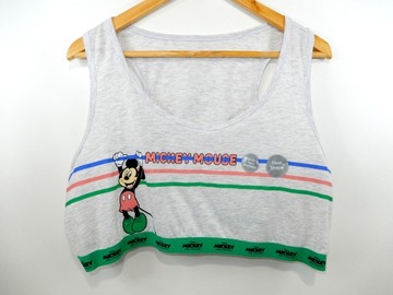 Crop top krótka bluzka szary Mickey Mouse 50 5XL