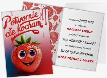 KARNET KARTKA na WALENTYNKI dzień zakochanych URODZINY chłopaka dziewczyny