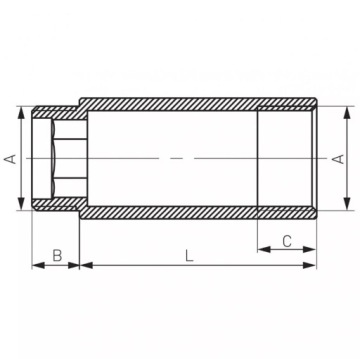 ЛАТУННЫЙ УДЛИНИТЕЛЬ 1/2
