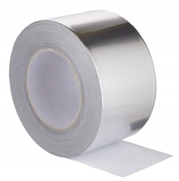 TAŚMA IZOLACYJNA 50 mm x 50 m ALUMINIOWA SAMOPRZYLEPNA 90°C WYTRZYMAŁA