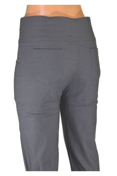 spodnie damskie M/L wysoki pas z guzikami zapinane z przodu 11410