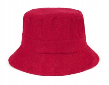 Kapelusz Bucket Hat Rybacki Lniany Damski Męski Letni Uniwersalny Czapka 56